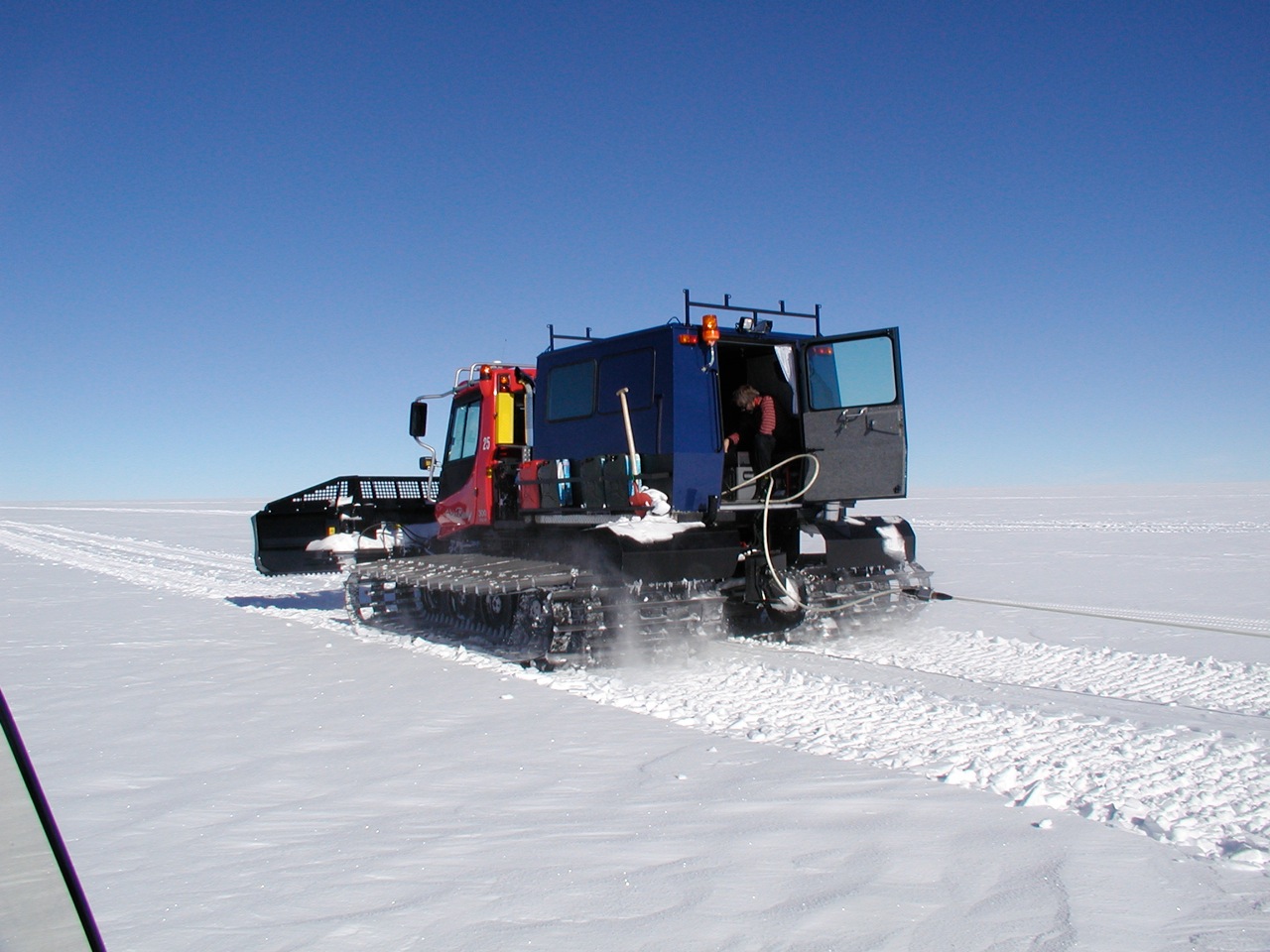 Datenerfassung im Pistenbully