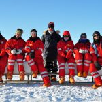 Isotopensampling Spätschicht: Johannes, Thomas, Katharina, Sepp, ich, Melanie und Jan